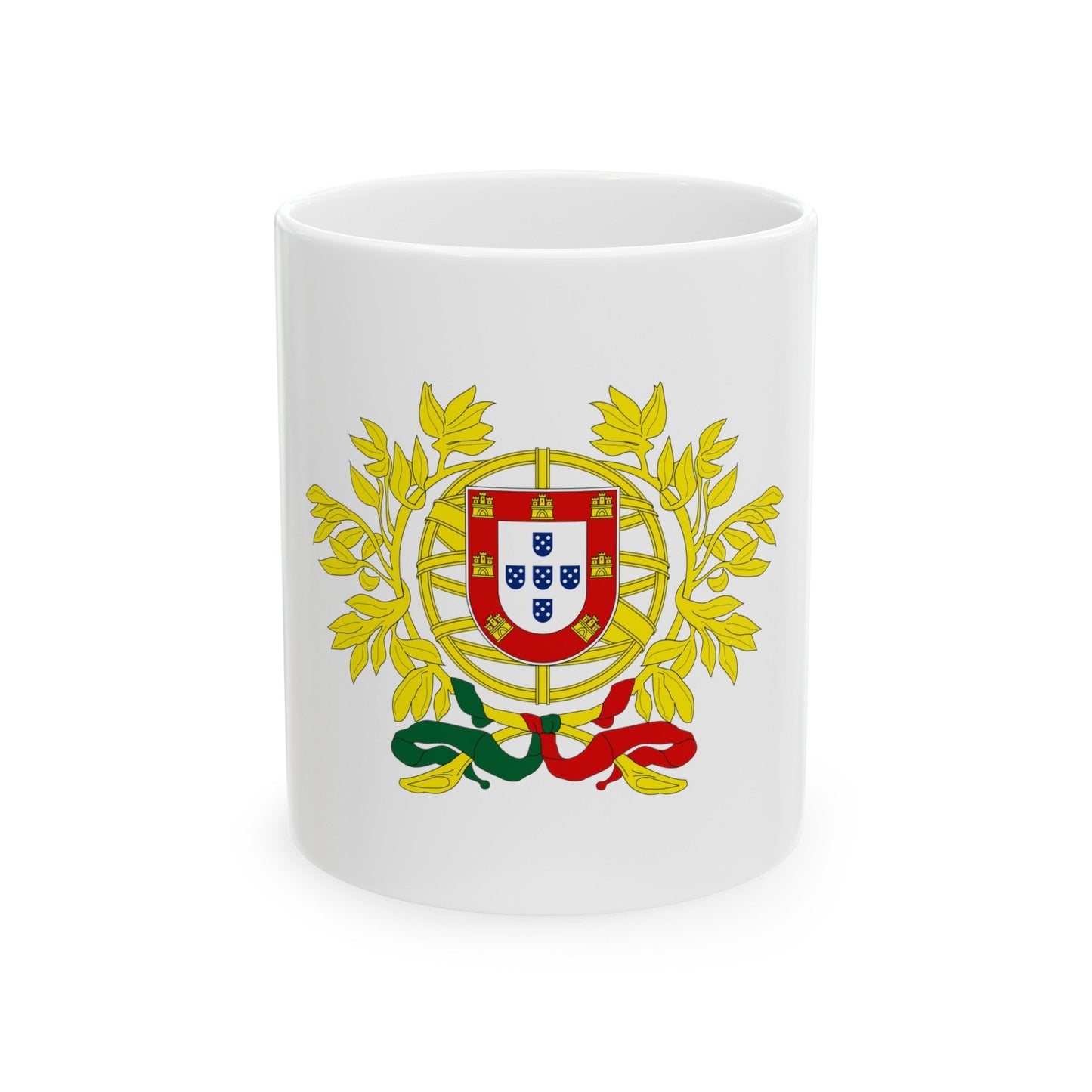 Coat of arms of Portugal - White Coffee Mug-11oz-The Sticker Space