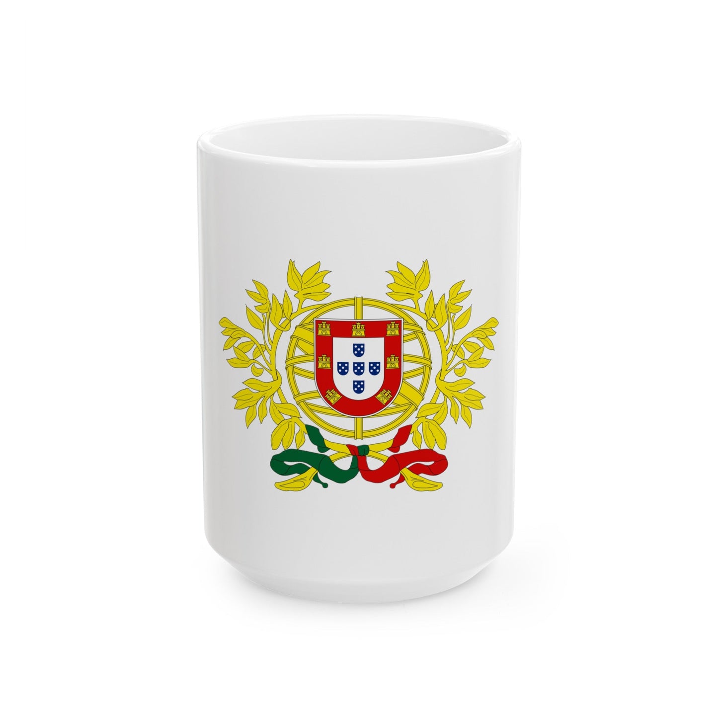 Coat of arms of Portugal - White Coffee Mug-15oz-The Sticker Space