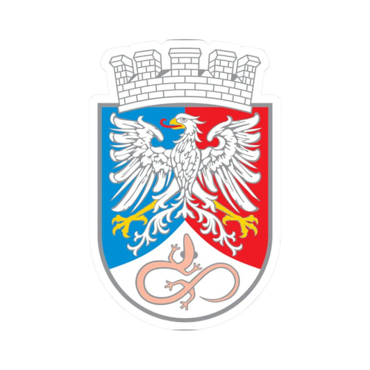 Coat of arms of Postojna (Slovenia) (Coat of Arms) STICKER Vinyl Kiss-Cut Decal 2 Inch White - The Sticker Space