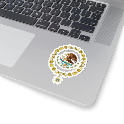 Coat of Arms of President of Mexico Collar of the Order of Charles III (Mexico) (Coat of Arms) STICKER Vinyl Kiss-Cut Decal - The Sticker Space