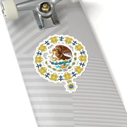 Coat of Arms of President of Mexico Order of the Seraphim (Mexico) (Coat of Arms) STICKER Vinyl Kiss-Cut Decal - The Sticker Space