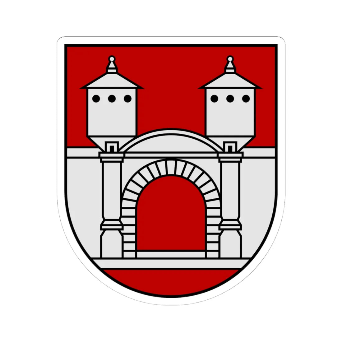 Coat of Arms of Priekule (Latvia) (Coat of Arms) STICKER Vinyl Kiss-Cut Decal - The Sticker Space