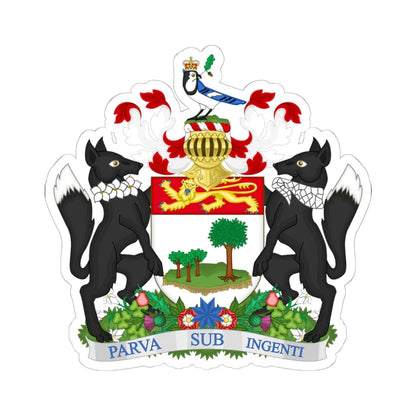 Coat of arms of Prince Edward Island Canada (Canada) (Coat of Arms) STICKER Vinyl Kiss-Cut Decal 6 Inch White - The Sticker Space
