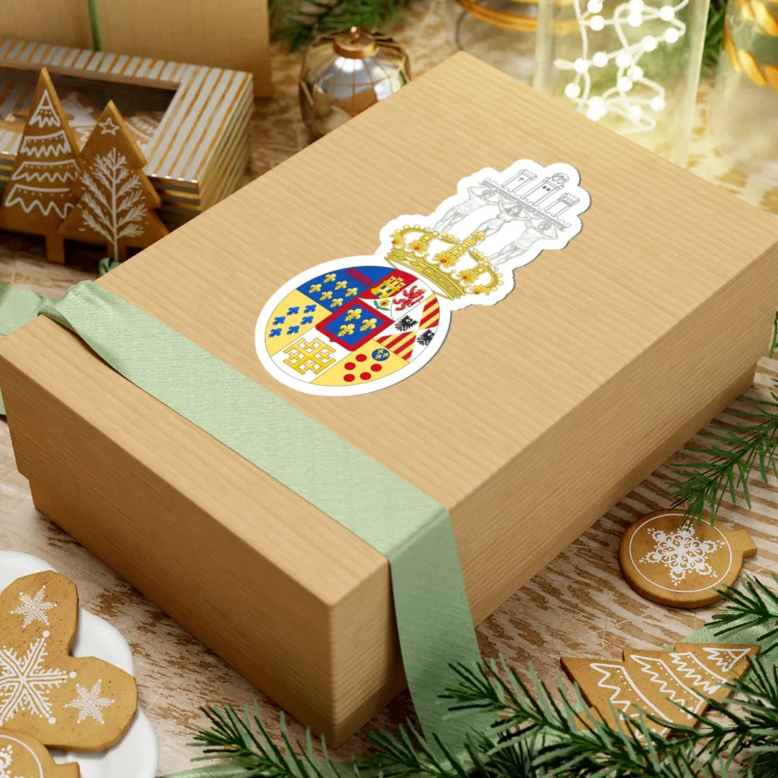 Coat of Arms of Prince Gaetan Count of Girgenti 1846-1871 (Italy) (Coat of Arms) STICKER Vinyl Kiss-Cut Decal - The Sticker Space