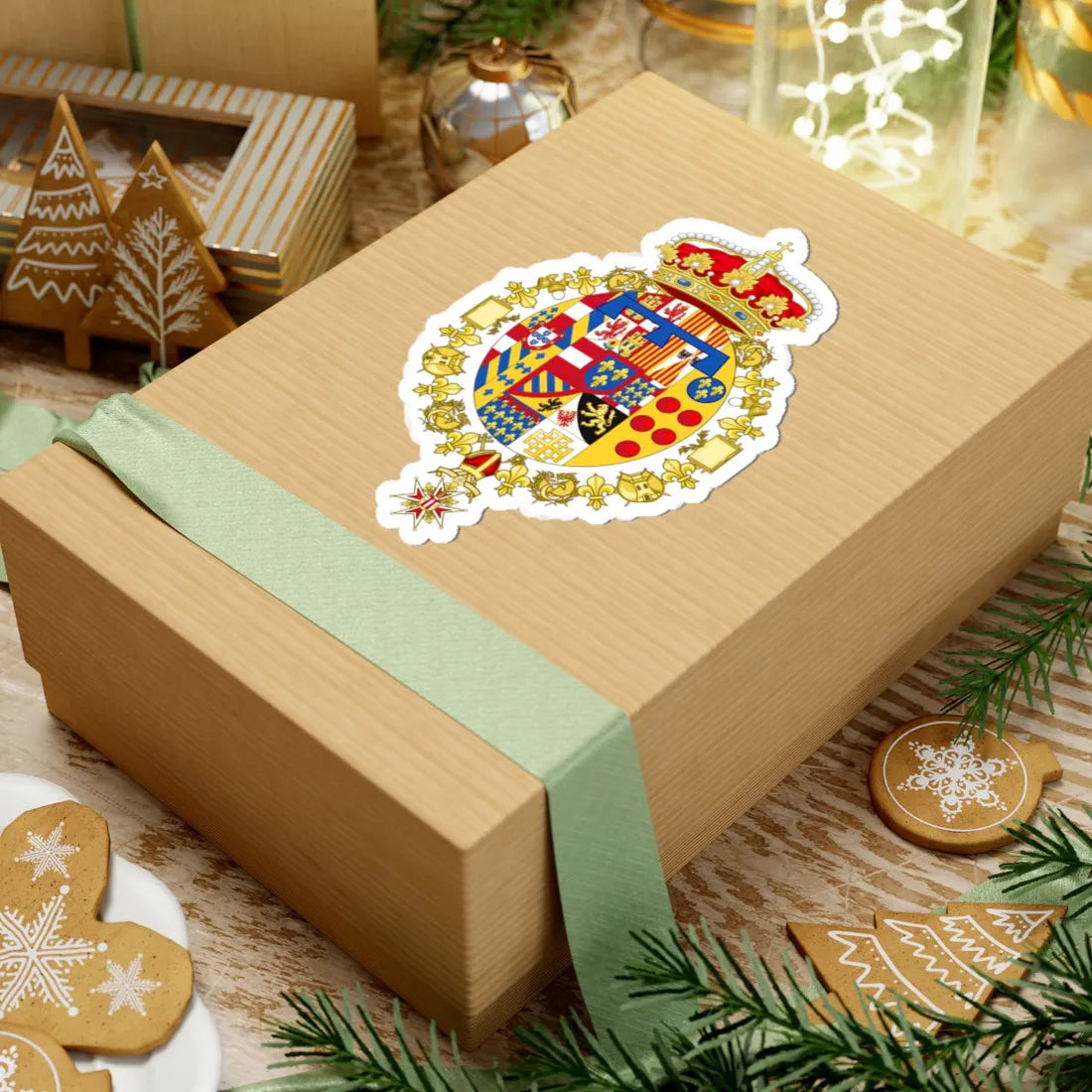 Coat of Arms of Prince Jaime of Bourbon-Two Sicilies (Italy) (Coat of Arms) STICKER Vinyl Kiss-Cut Decal - The Sticker Space