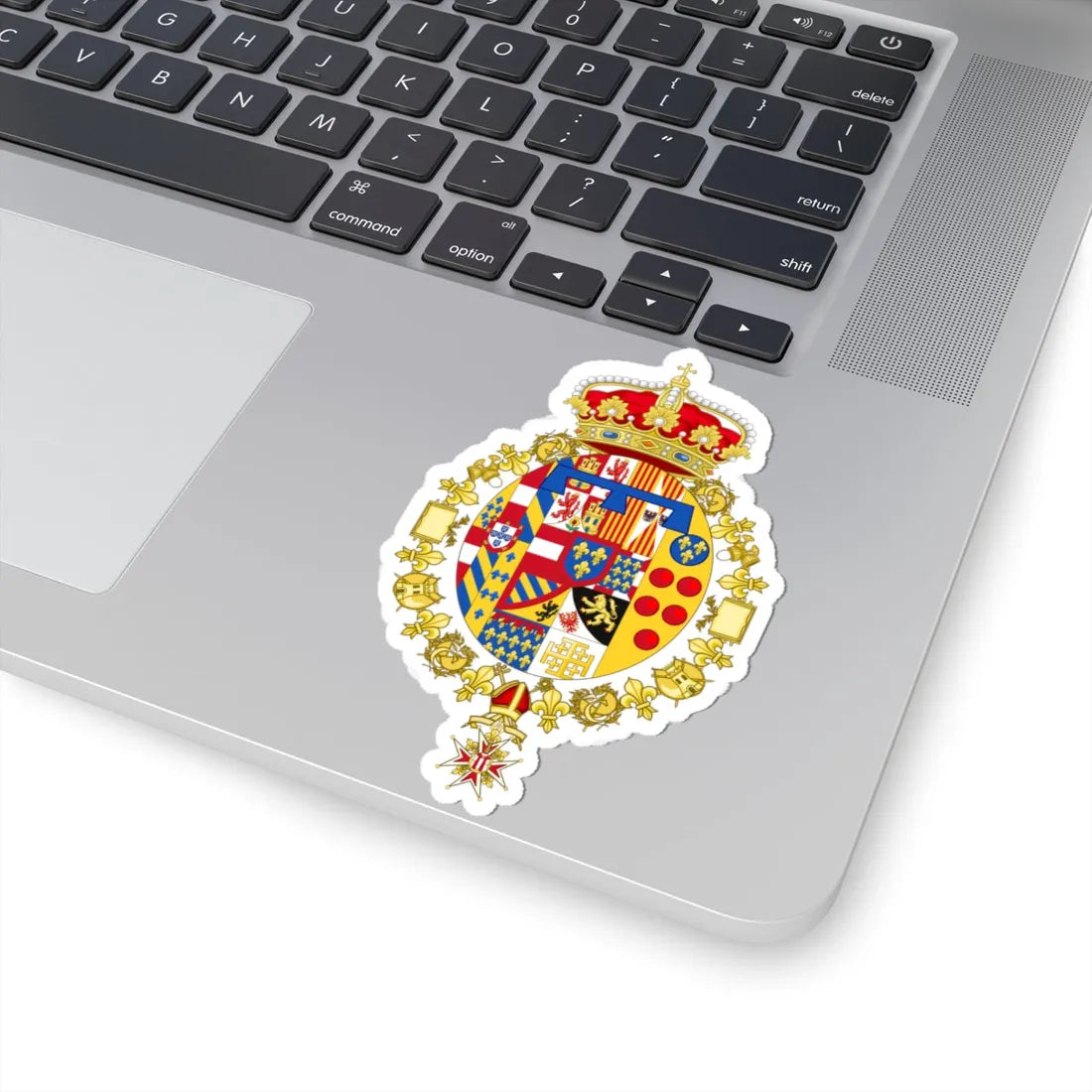Coat of Arms of Prince Jaime of Bourbon-Two Sicilies (Italy) (Coat of Arms) STICKER Vinyl Kiss-Cut Decal - The Sticker Space
