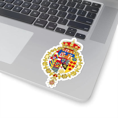 Coat of Arms of Prince Jaime of Bourbon-Two Sicilies (Italy) (Coat of Arms) STICKER Vinyl Kiss-Cut Decal - The Sticker Space