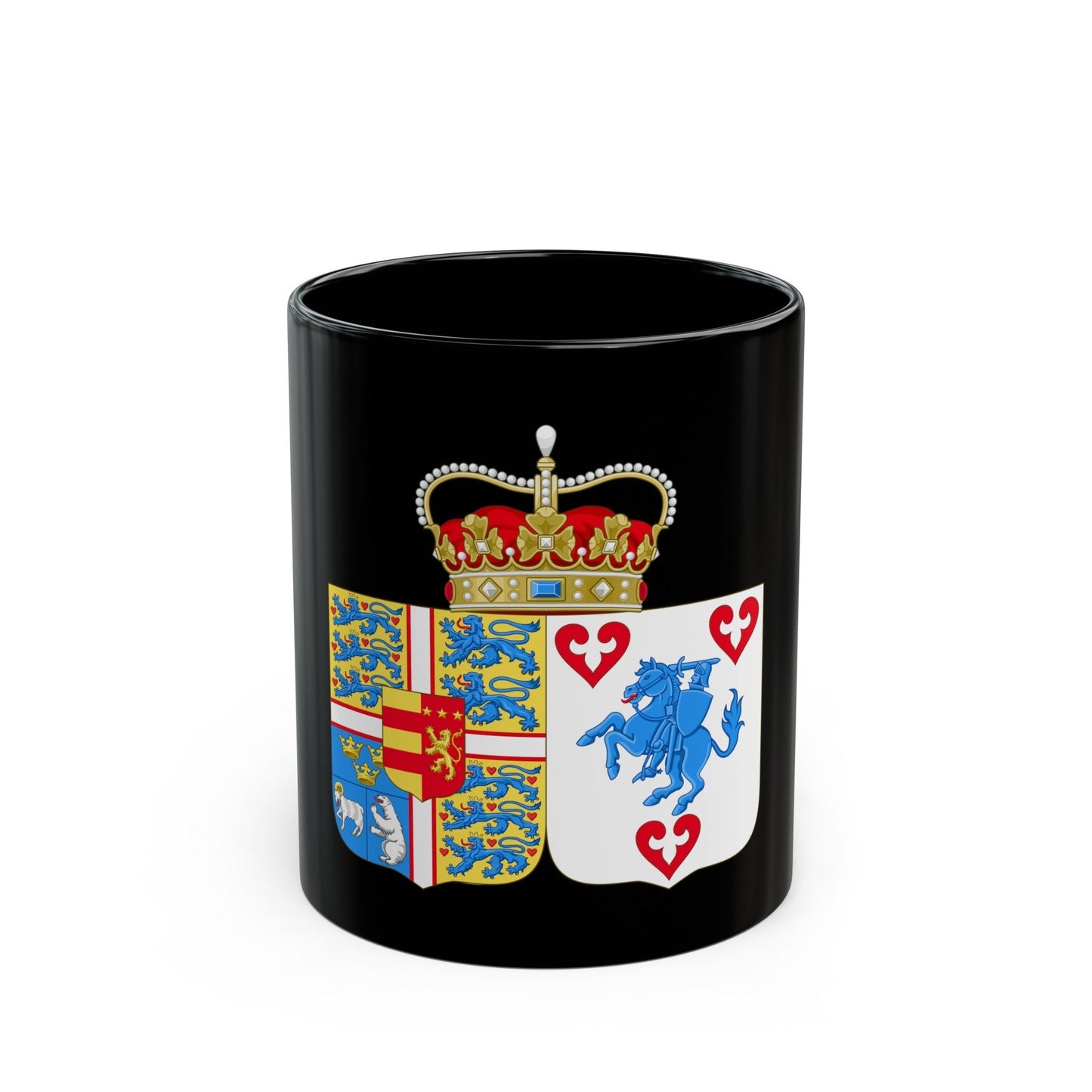 Coat of arms of Princess Marie of Denmark - Black Coffee Mug-11oz-The Sticker Space