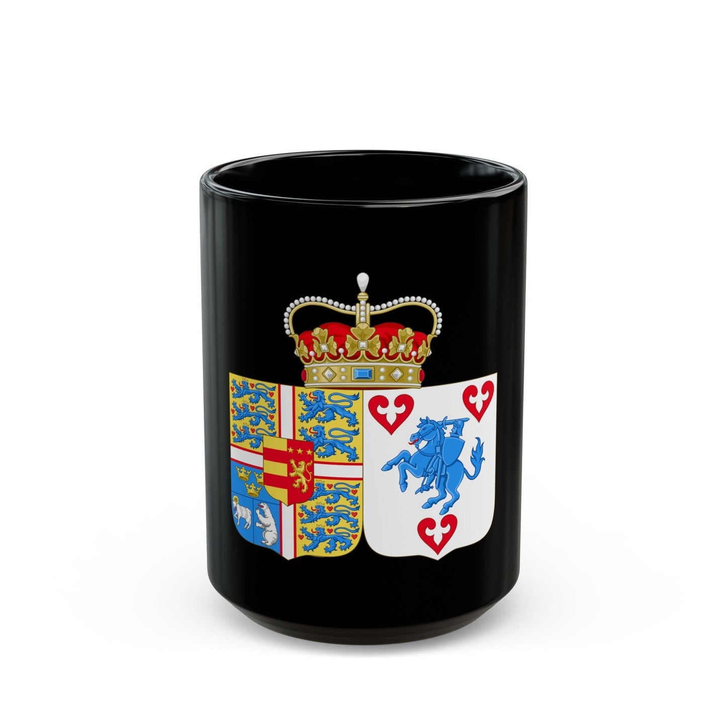 Coat of arms of Princess Marie of Denmark - Black Coffee Mug-15oz-The Sticker Space