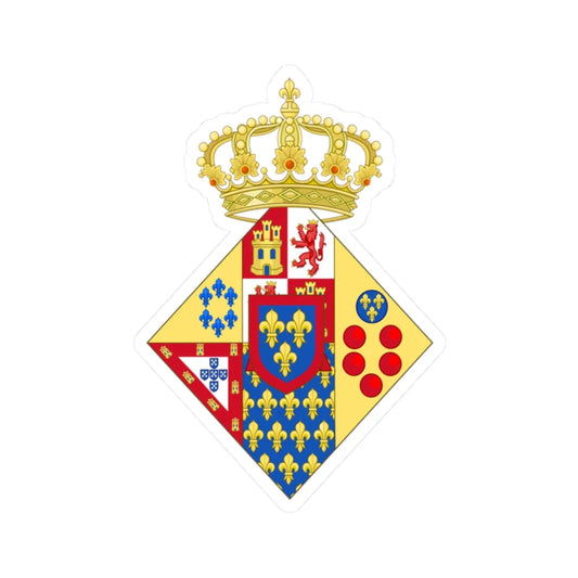 Coat of Arms of Princess of the Royal House of the Two Sicilies (Italy) (Coat of Arms) STICKER Vinyl Kiss-Cut Decal 2 Inch White - The Sticker Space