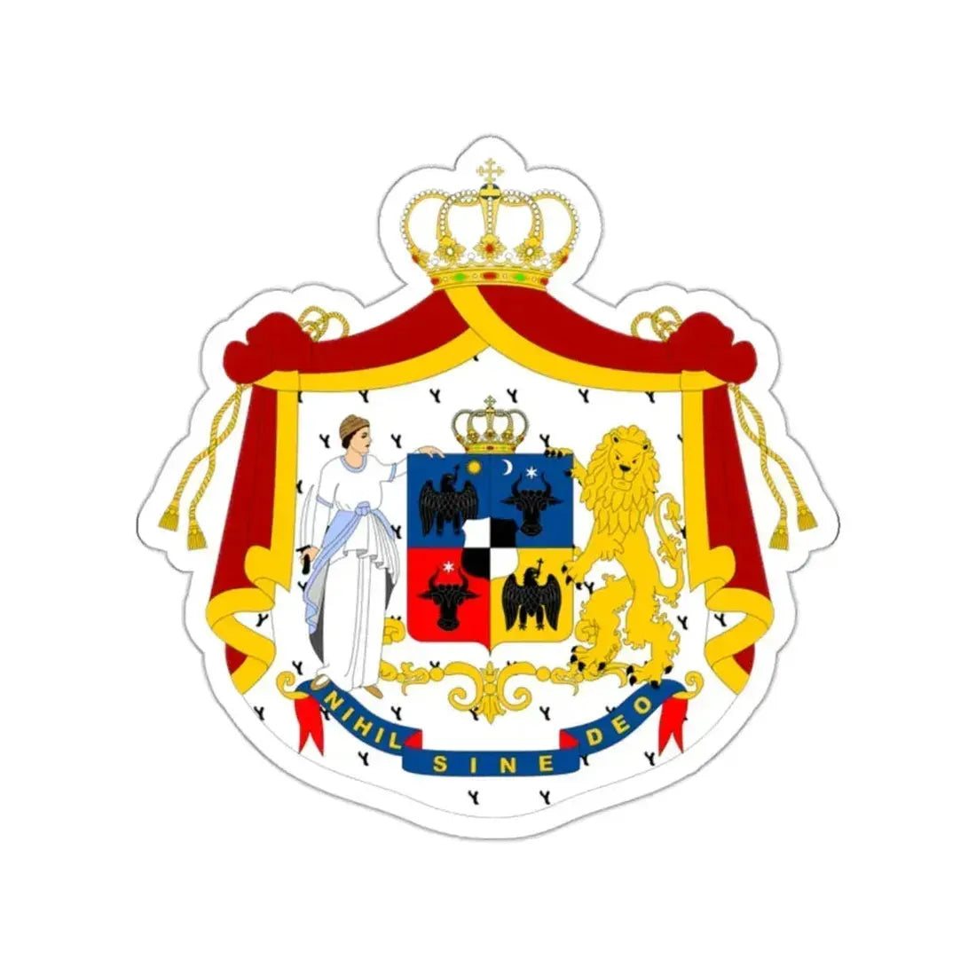 Coat of arms of Principality of Romania (1867-1872) STICKER Vinyl Die-Cut Decal 2 Inch - The Sticker Space