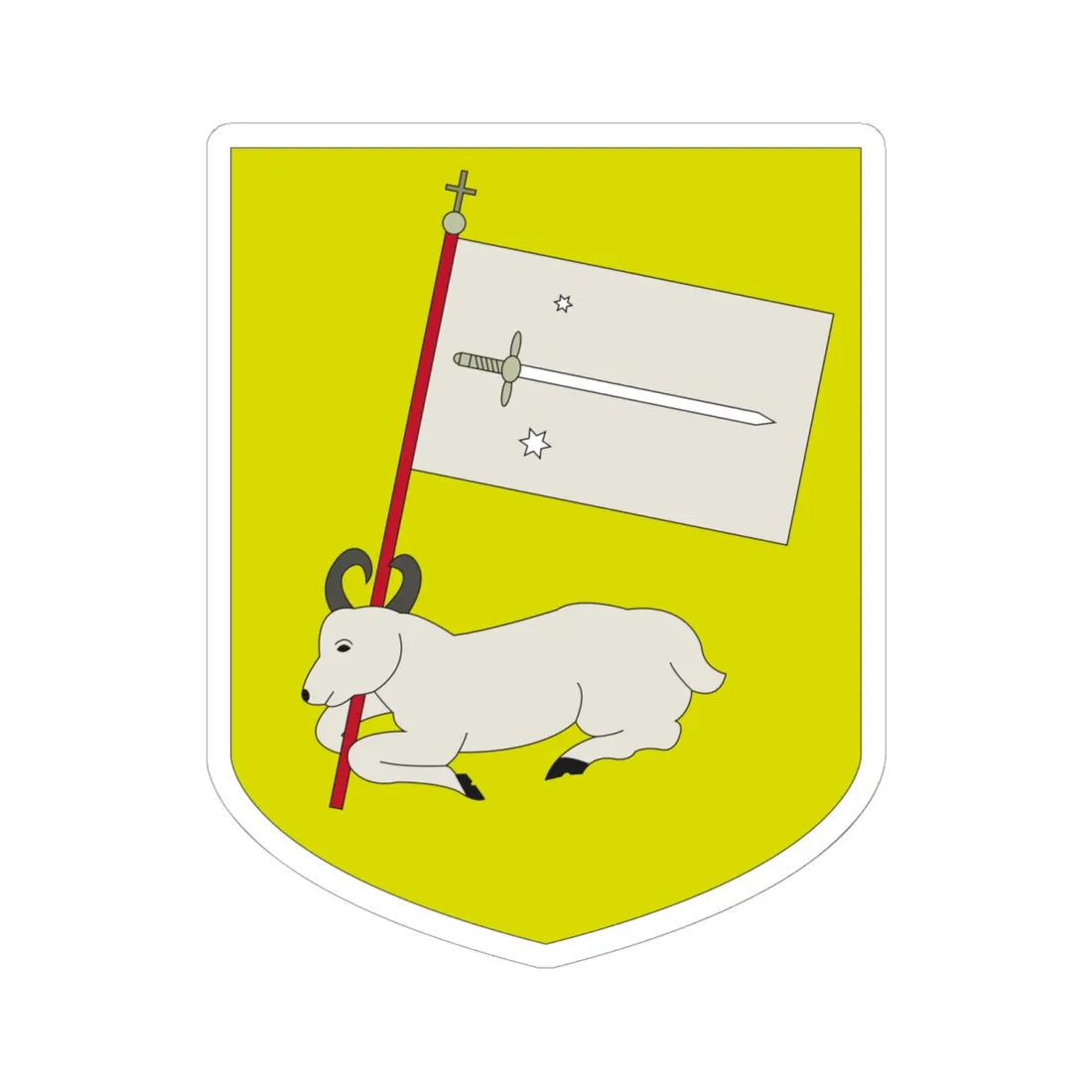 Coat of arms of Principality of Samtskhe (Georgia) (Coat of Arms) STICKER Vinyl Kiss-Cut Decal 6 Inch White - The Sticker Space