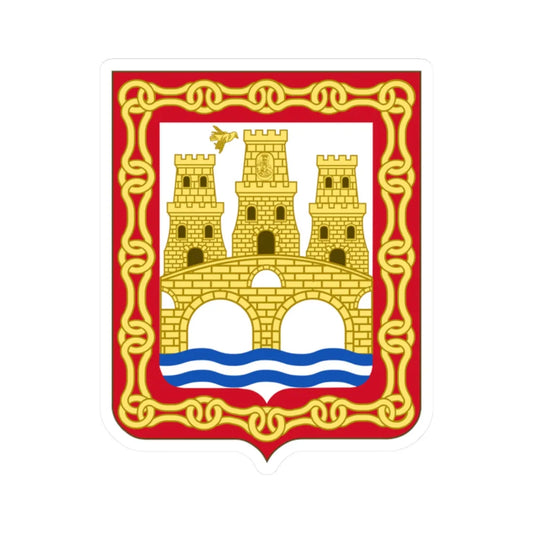 Coat of Arms of Puente La Reina (Spain) (Coat of Arms) STICKER Vinyl Kiss-Cut Decal 2 Inch White - The Sticker Space