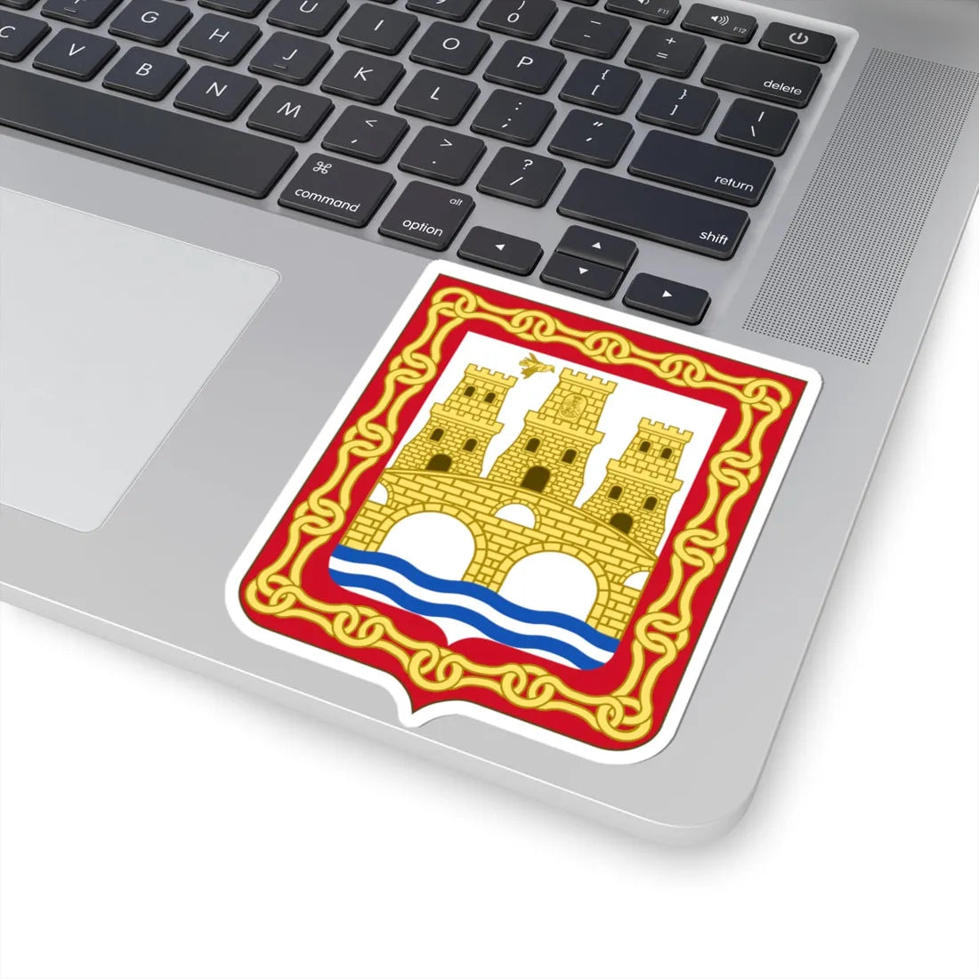 Coat of Arms of Puente La Reina (Spain) (Coat of Arms) STICKER Vinyl Kiss-Cut Decal - The Sticker Space