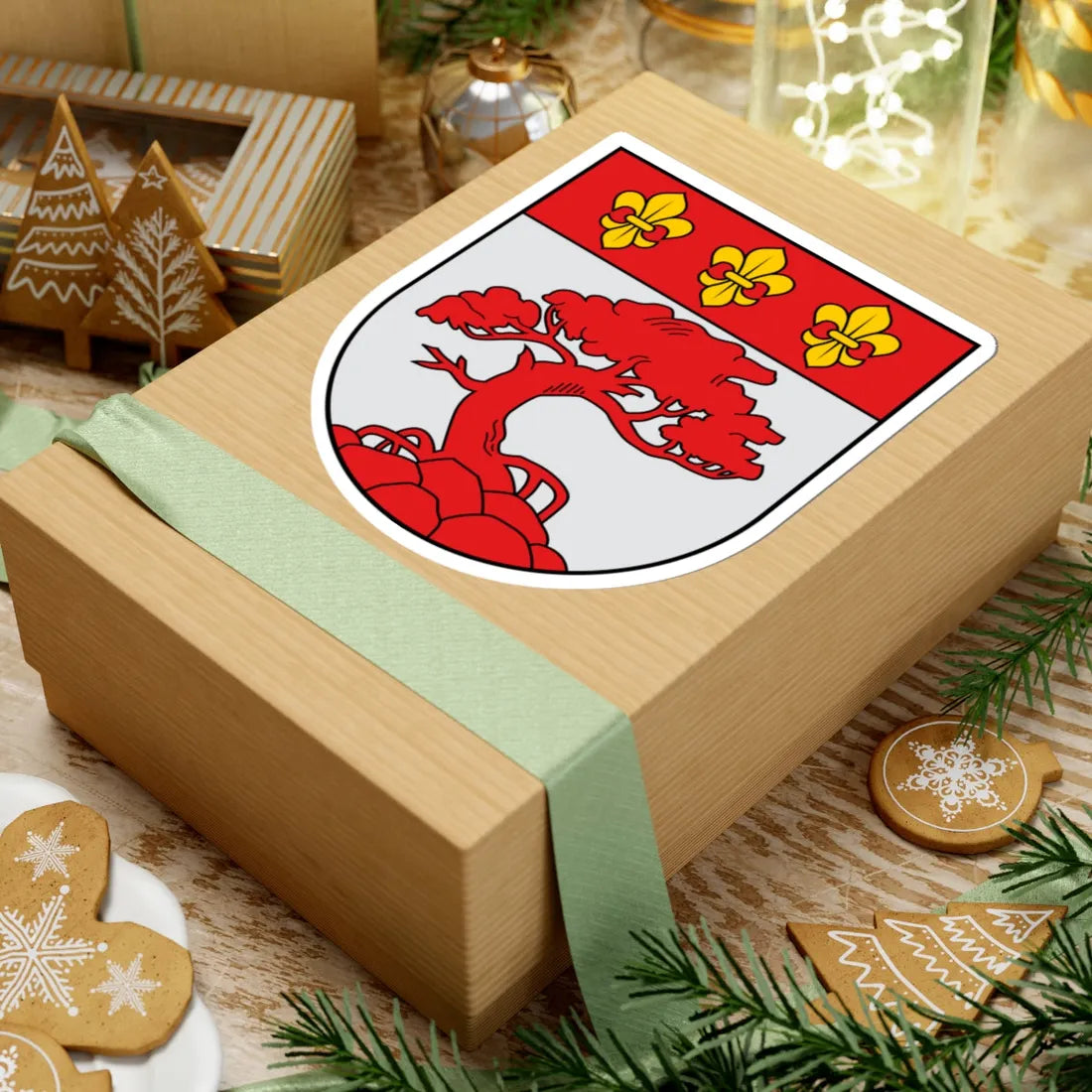 Coat of Arms of Pāvilosta (Latvia) (Coat of Arms) STICKER Vinyl Kiss-Cut Decal - The Sticker Space