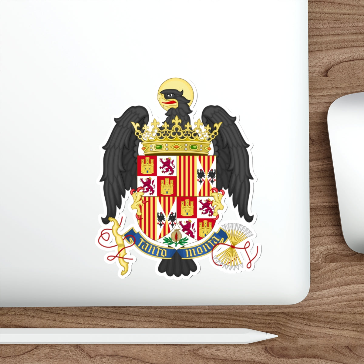 Coat of Arms of Queen Isabella of Castile (1492-1504) STICKER Vinyl Die-Cut Decal-The Sticker Space