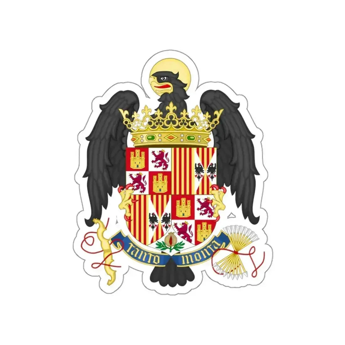 Coat of Arms of Queen Isabella of Castile (1492-1504) STICKER Vinyl Die-Cut Decal 3 Inch - The Sticker Space