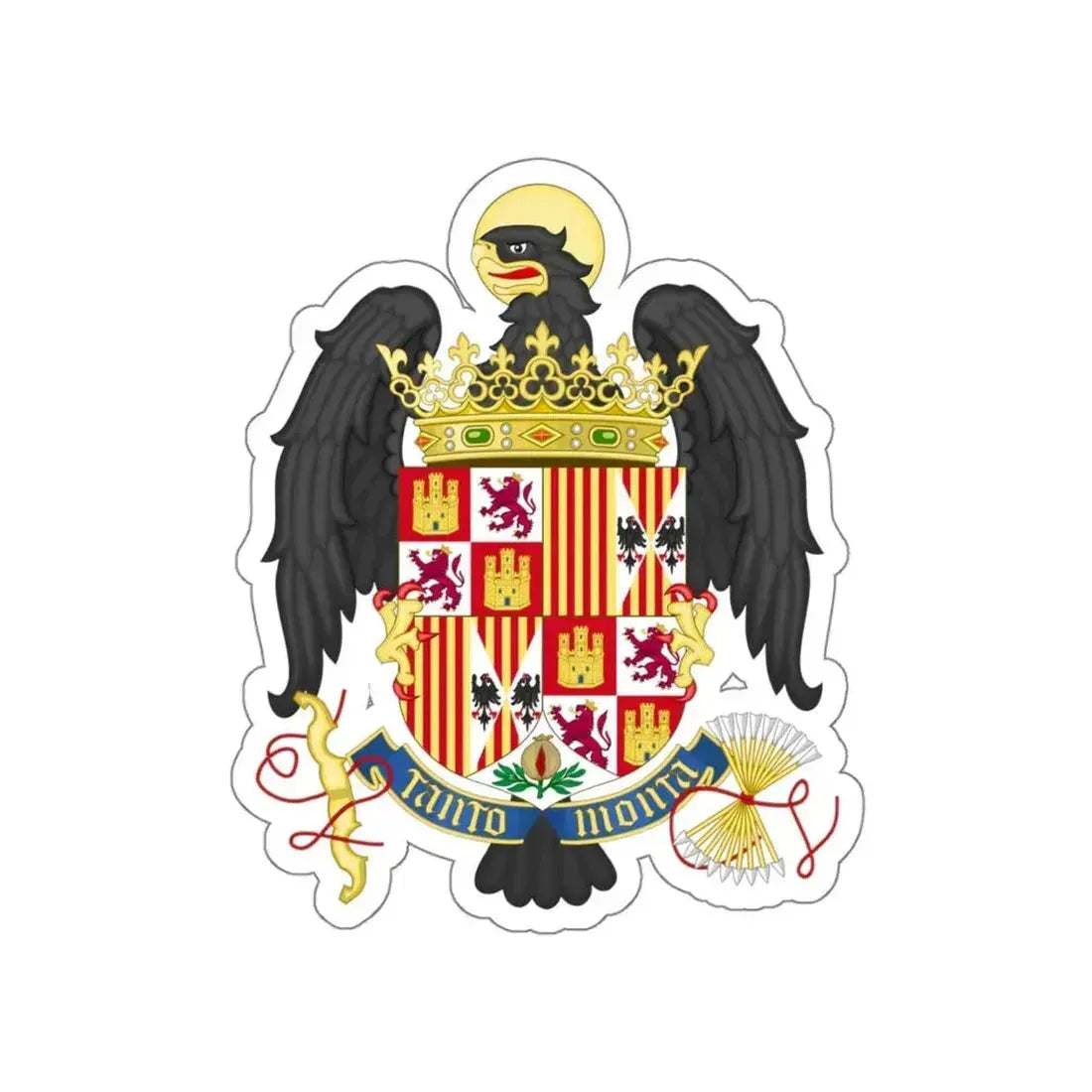 Coat of Arms of Queen Isabella of Castile (1492-1504) STICKER Vinyl Die-Cut Decal 4 Inch - The Sticker Space