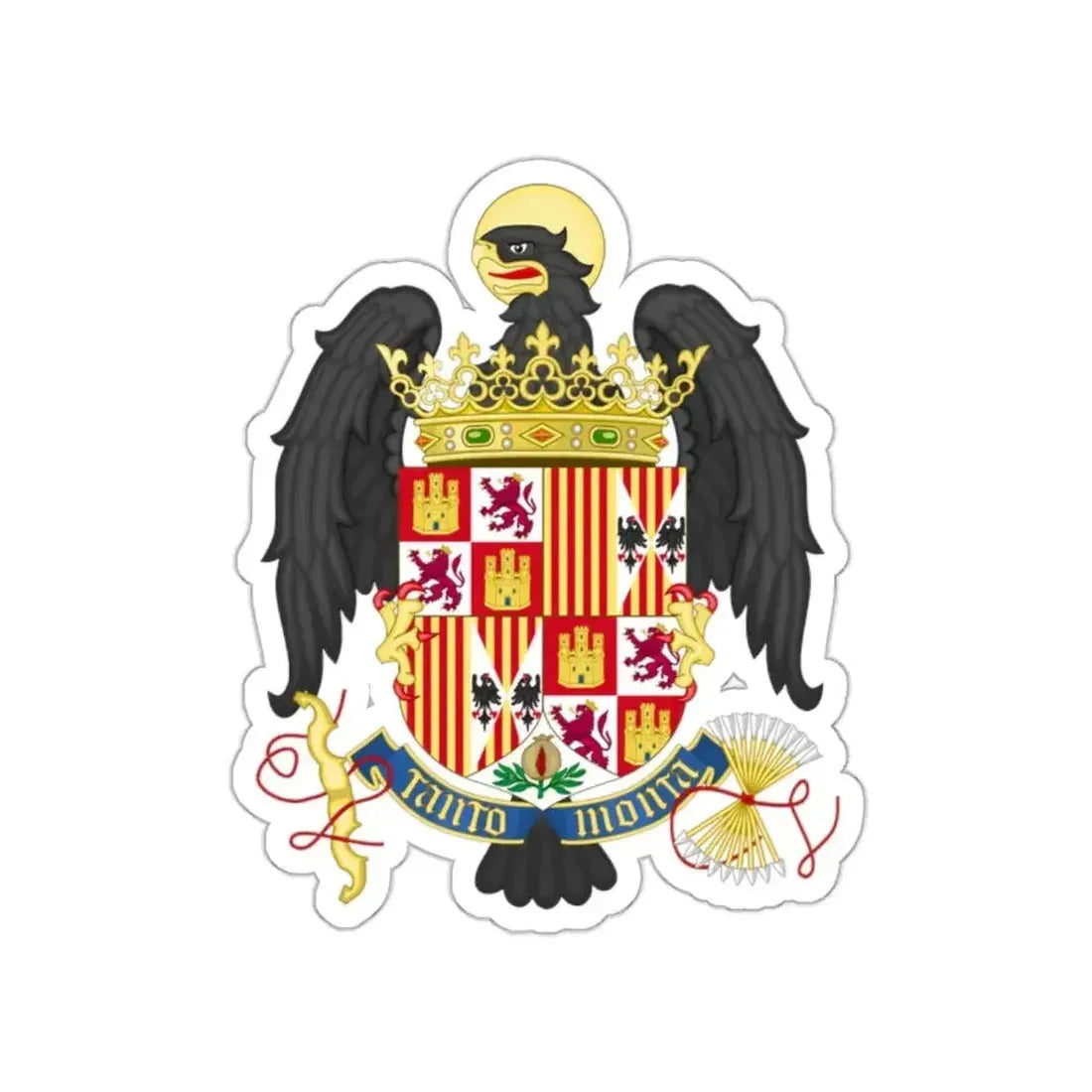 Coat of Arms of Queen Isabella of Castile (1492-1504) STICKER Vinyl Die-Cut Decal - The Sticker Space