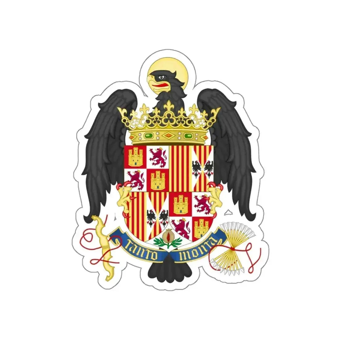Coat of Arms of Queen Isabella of Castile (1492-1504) STICKER Vinyl Die-Cut Decal - The Sticker Space