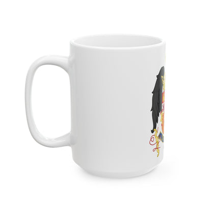 Coat of Arms of Queen Isabella of Castile (1492-1504) - White Coffee Mug-The Sticker Space