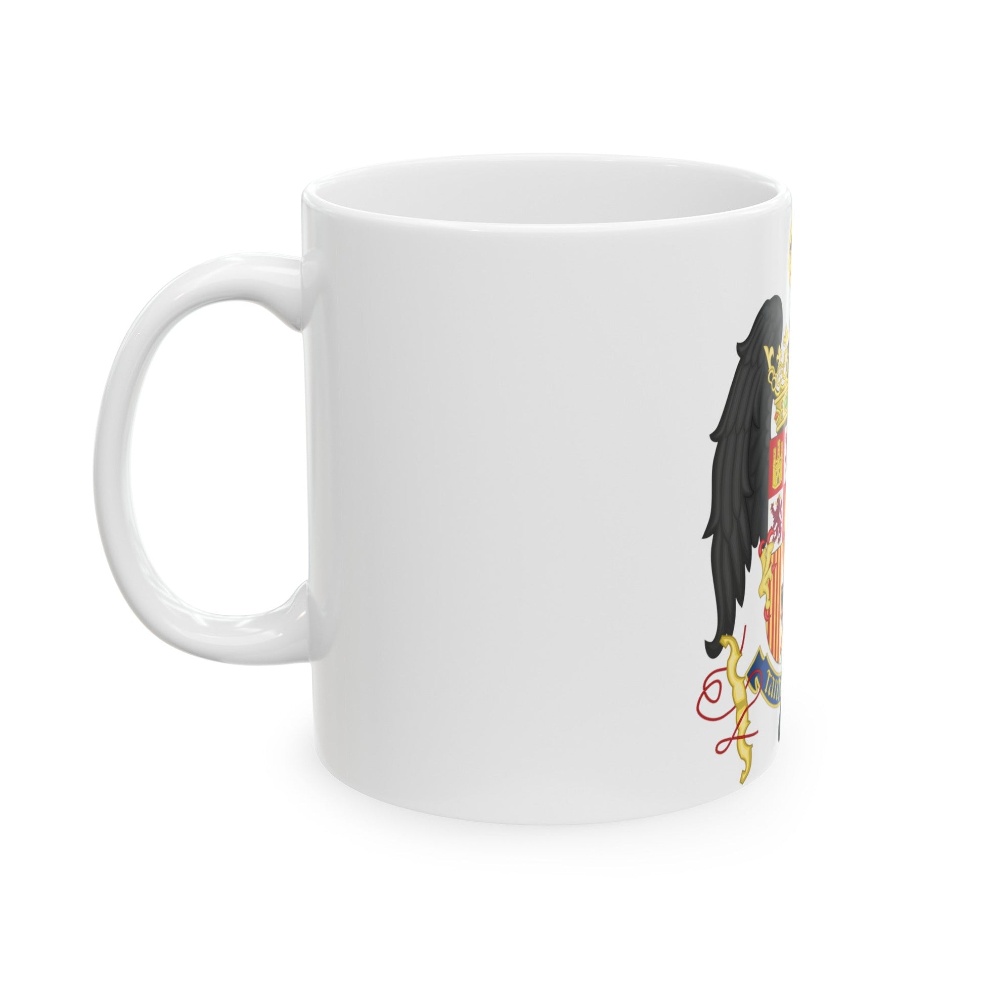 Coat of Arms of Queen Isabella of Castile (1492-1504) - White Coffee Mug-The Sticker Space