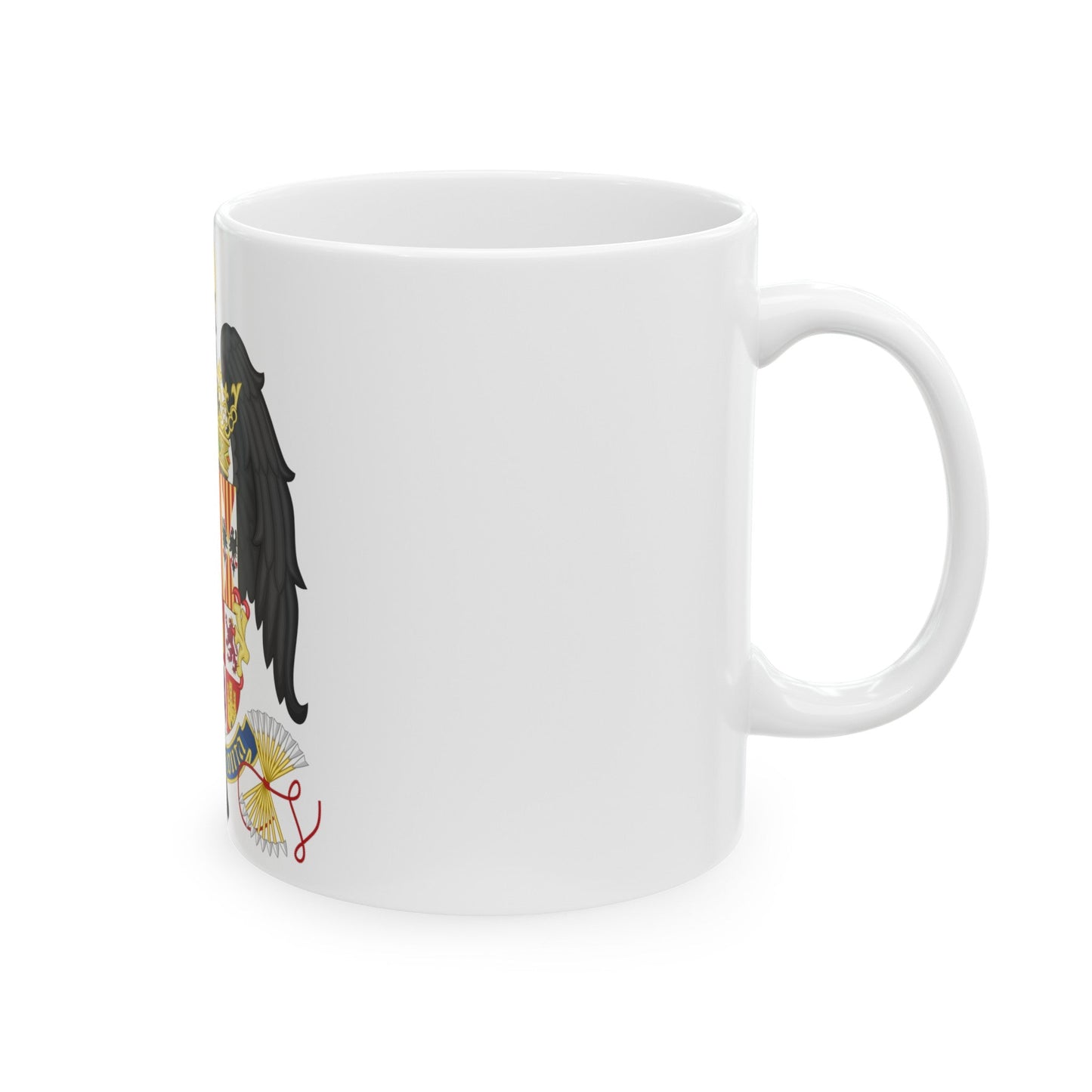 Coat of Arms of Queen Isabella of Castile (1492-1504) - White Coffee Mug-The Sticker Space