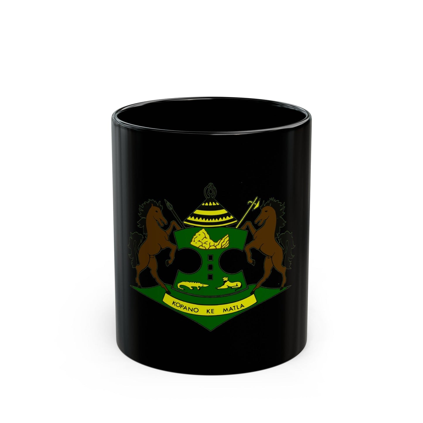 Coat of arms of QwaQwa - Black Coffee Mug-11oz-The Sticker Space