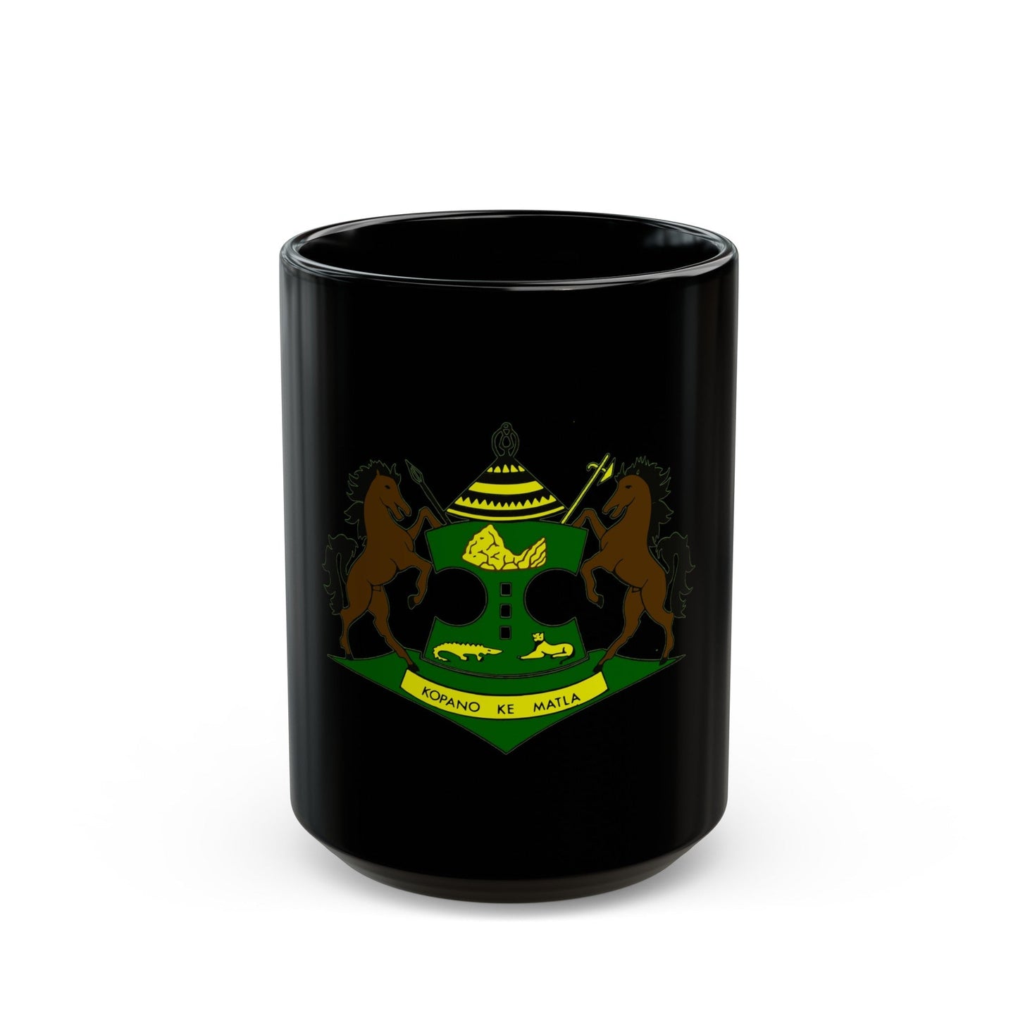 Coat of arms of QwaQwa - Black Coffee Mug-15oz-The Sticker Space