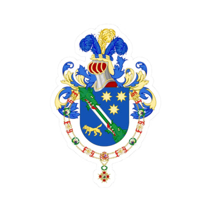 Coat of Arms of Raúl Alfonsín Order of Isabella the Catholic (Argentina) (Coat of Arms) STICKER Vinyl Kiss-Cut Decal - The Sticker Space