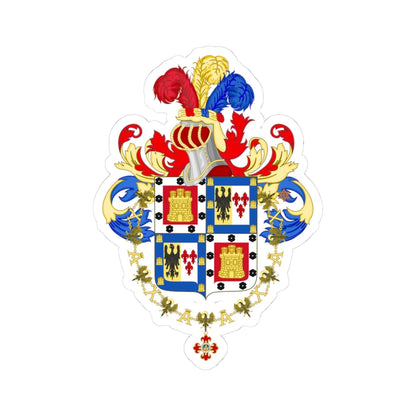 Coat of Arms of Ramón Menéndez Pidal (Spain) (Coat of Arms) STICKER Vinyl Kiss-Cut Decal 3 Inch White - The Sticker Space