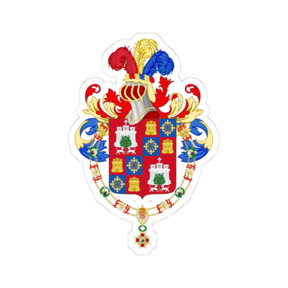 Coat of Arms of Ramón Serapio Antonio Castillo Order of Isabella the Catholic (Argentina) (Coat of Arms) STICKER Vinyl Kiss-Cut Decal 4 Inch White - The Sticker Space