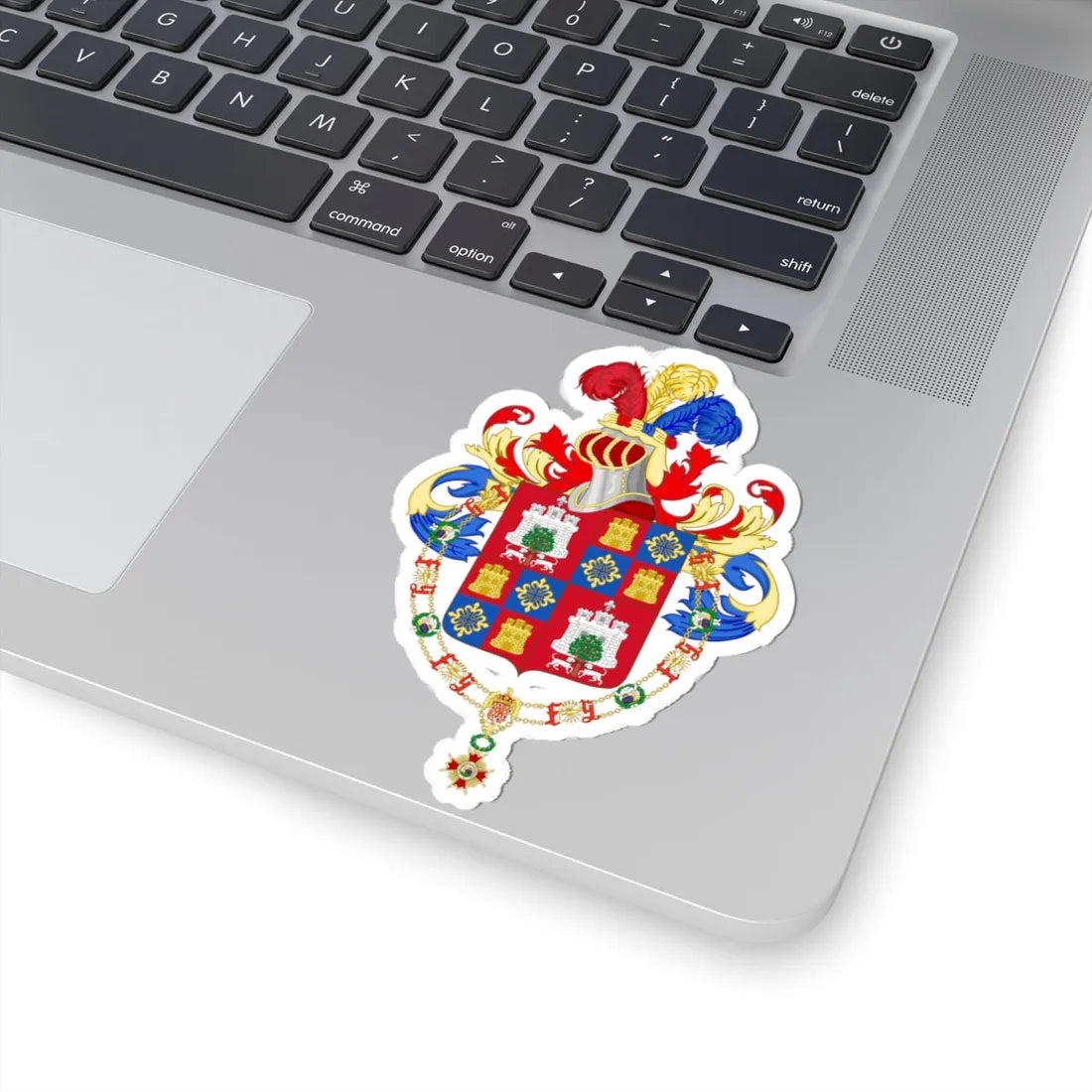 Coat of Arms of Ramón Serapio Antonio Castillo Order of Isabella the Catholic (Argentina) (Coat of Arms) STICKER Vinyl Kiss-Cut Decal - The Sticker Space