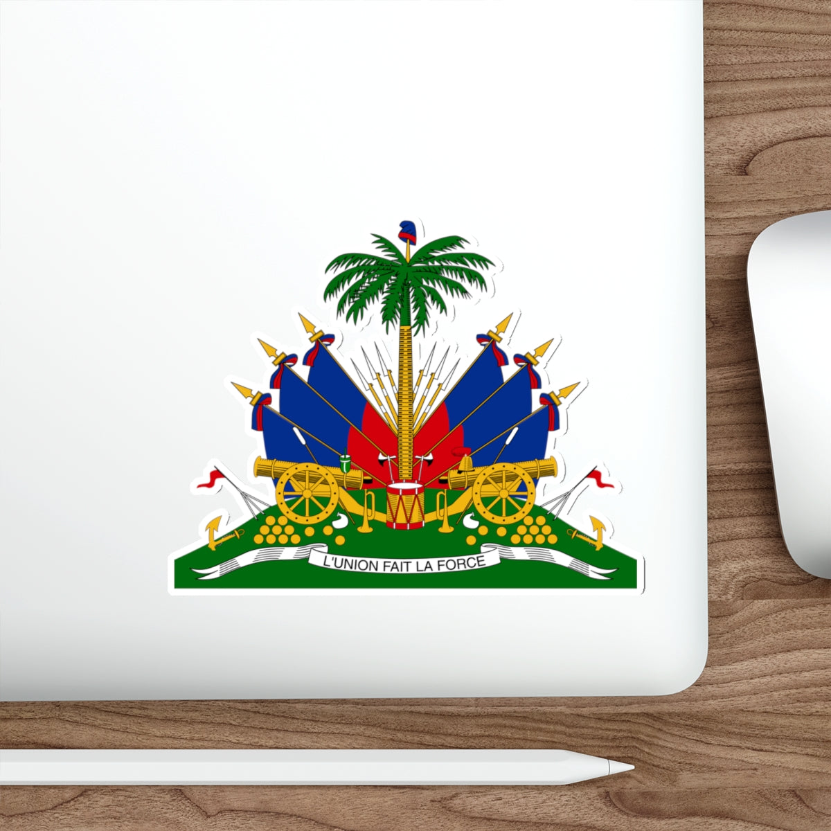 Coat of arms of Republic of Haiti (1859–1964) STICKER Vinyl Die-Cut Decal-The Sticker Space