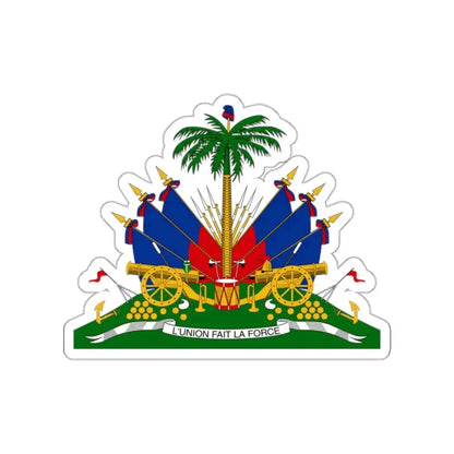 Coat of arms of Republic of Haiti (1859–1964) STICKER Vinyl Die-Cut Decal - The Sticker Space