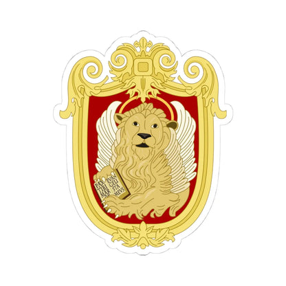 Coat of arms of Republic of Venice (Italy) (Coat of Arms) STICKER Vinyl Kiss-Cut Decal 4 Inch White - The Sticker Space