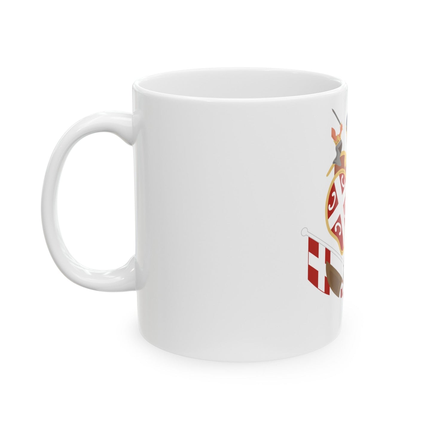 Coat of arms of Revolutionary Serbia - White Coffee Mug-The Sticker Space