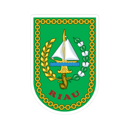 Coat of arms of Riau (Indonesia) (Coat of Arms) STICKER Vinyl Kiss-Cut Decal 3 Inch White - The Sticker Space