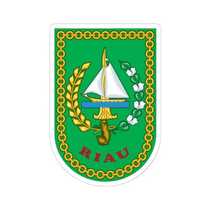 Coat of arms of Riau (Indonesia) (Coat of Arms) STICKER Vinyl Kiss-Cut Decal 6 Inch White - The Sticker Space