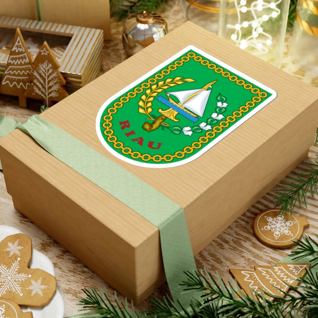 Coat of arms of Riau (Indonesia) (Coat of Arms) STICKER Vinyl Kiss-Cut Decal - The Sticker Space