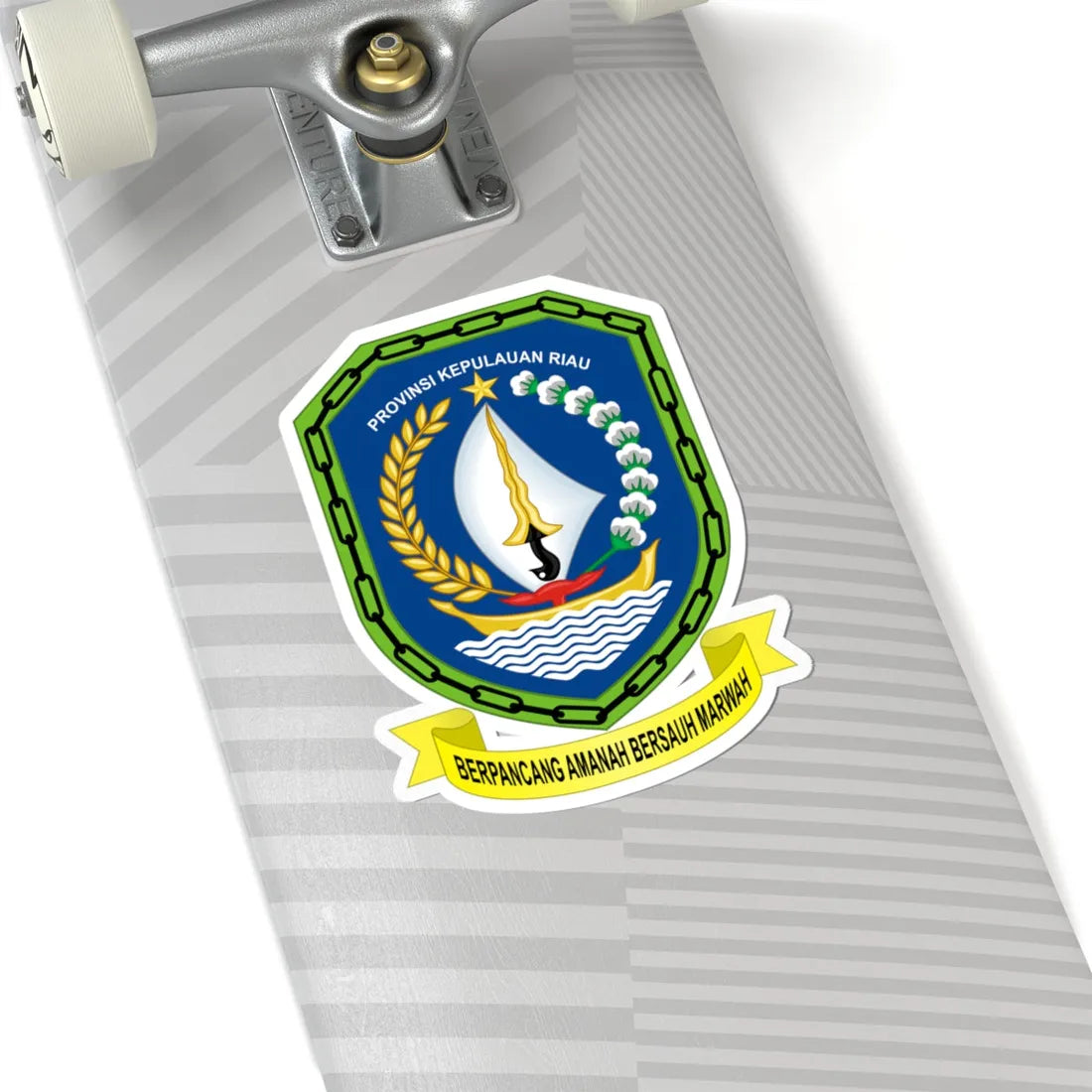 Coat of arms of Riau Islands (Indonesia) (Coat of Arms) STICKER Vinyl Kiss-Cut Decal - The Sticker Space