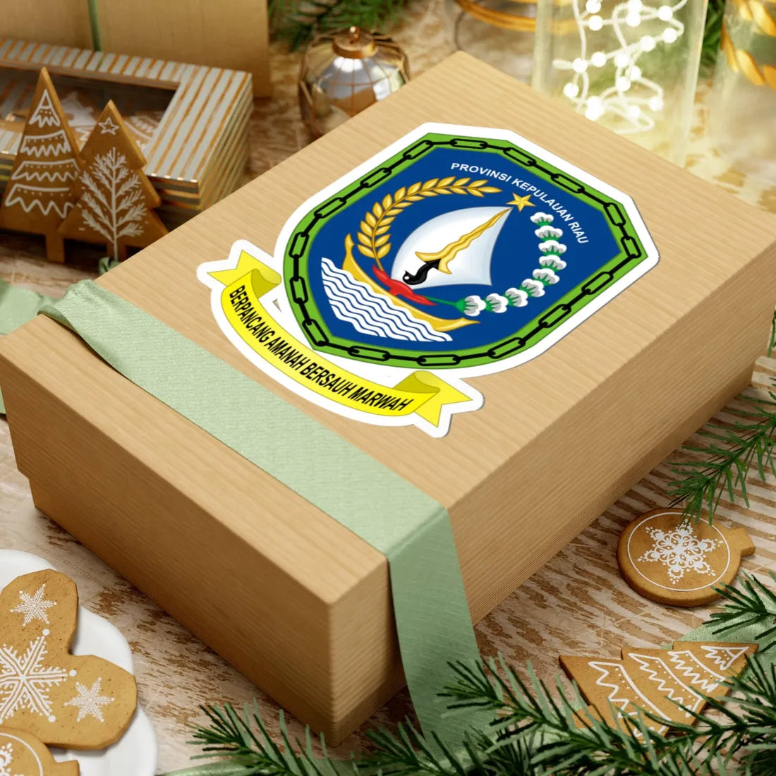 Coat of arms of Riau Islands (Indonesia) (Coat of Arms) STICKER Vinyl Kiss-Cut Decal - The Sticker Space