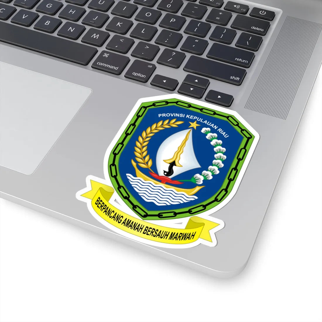 Coat of arms of Riau Islands (Indonesia) (Coat of Arms) STICKER Vinyl Kiss-Cut Decal - The Sticker Space