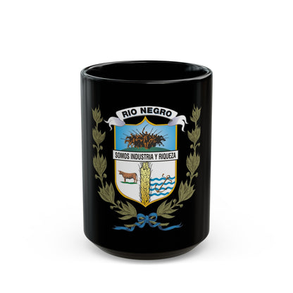 Coat of arms of Rio Negro Department - Black Coffee Mug-15oz-The Sticker Space