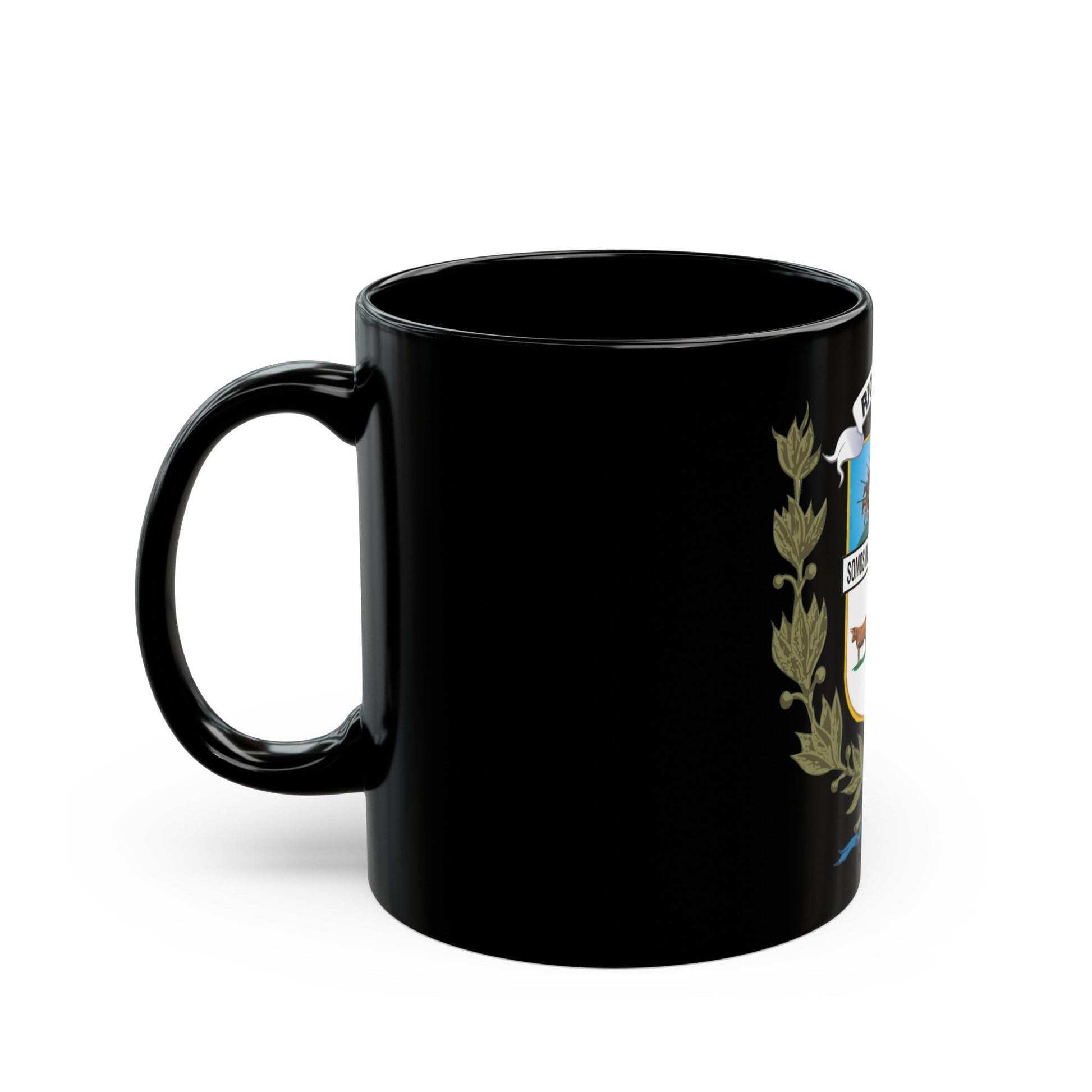 Coat of arms of Rio Negro Department - Black Coffee Mug-The Sticker Space