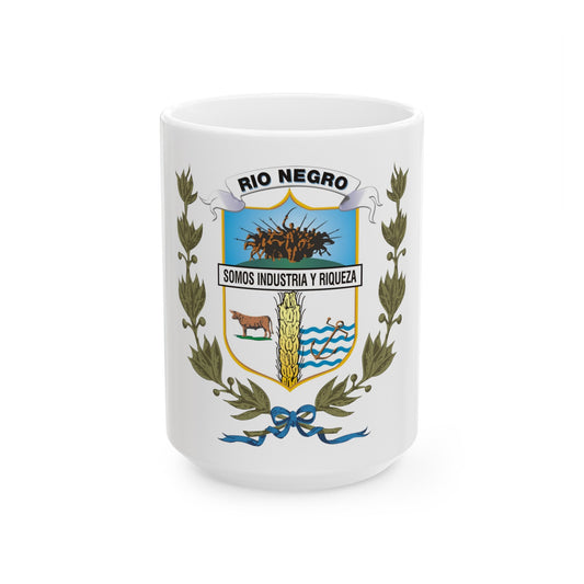 Coat of arms of Rio Negro Department - White Coffee Mug-15oz-The Sticker Space