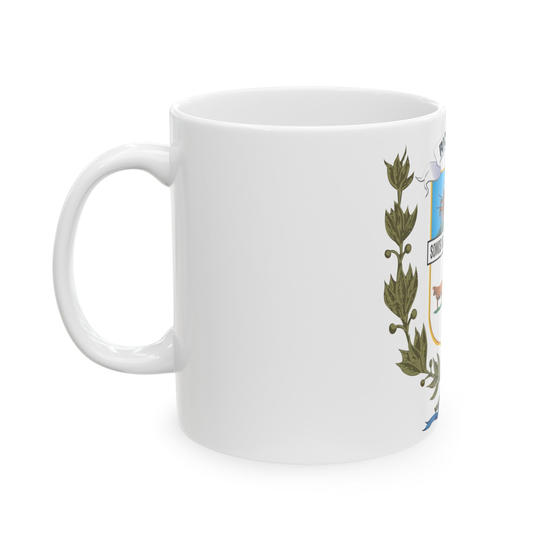 Coat of arms of Rio Negro Department - White Coffee Mug-The Sticker Space