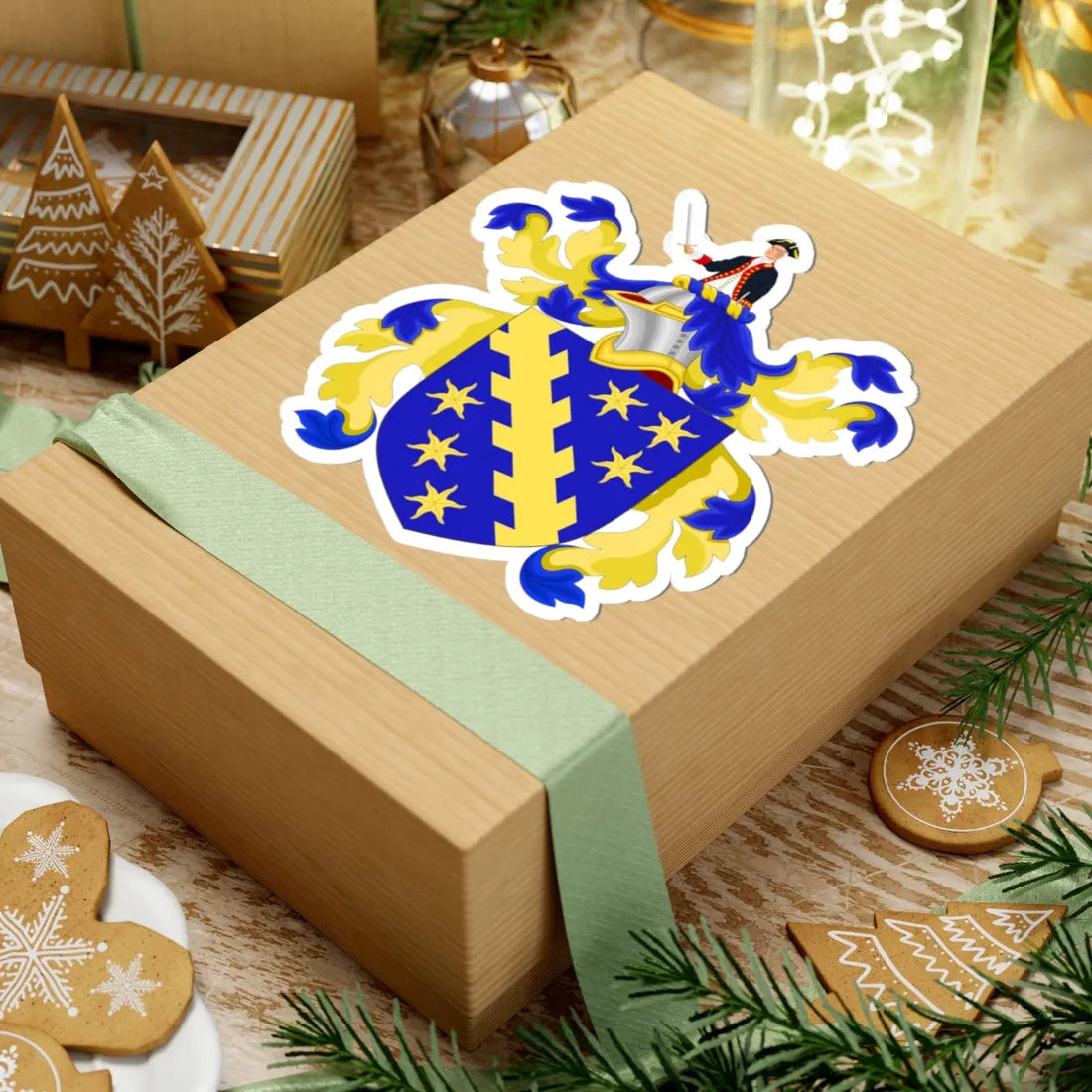 Coat of Arms of Robert Treat Paine (United States) (Coat of Arms) STICKER Vinyl Kiss-Cut Decal - The Sticker Space