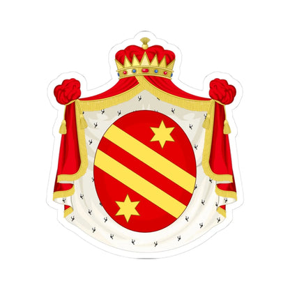 Coat of Arms of Roman Prince of Canino (Italy) (Coat of Arms) STICKER Vinyl Kiss-Cut Decal 3 Inch White - The Sticker Space
