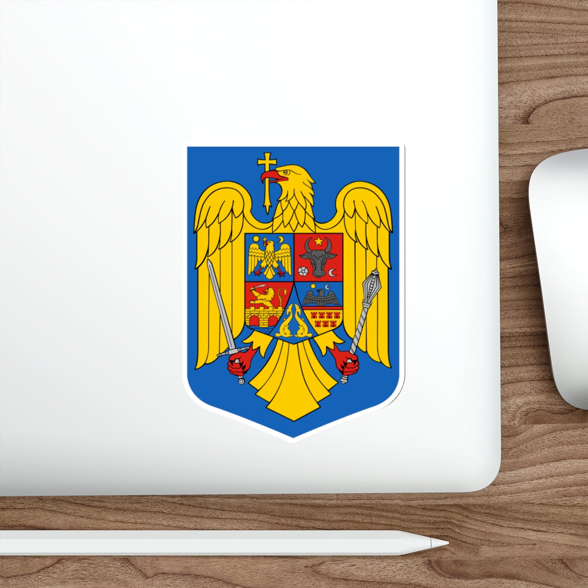 Coat of arms of Romania (1992–2016) STICKER Vinyl Die-Cut Decal-The Sticker Space